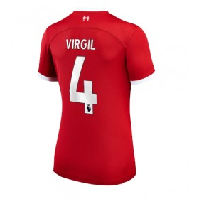 Liverpool Virgil van Dijk #4 Hemmakläder Dam 2023-24 Kortärmad